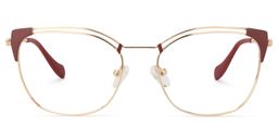 Cicero Square Dark-Red Glasses0