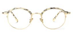 Heather Browline Gold Eyeglasses0