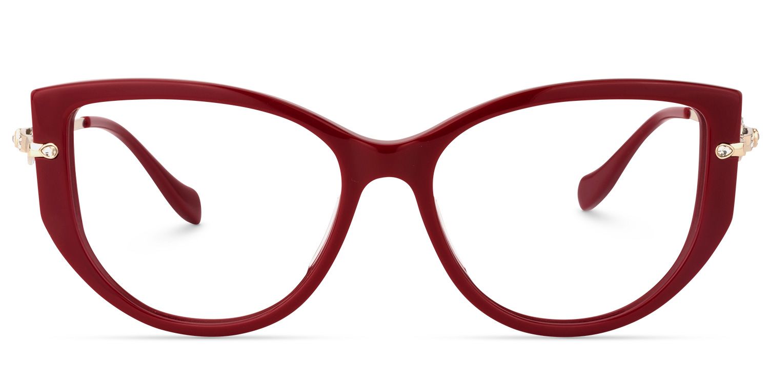 Cat Eye Red Glasses | Zeelool Glasses0
