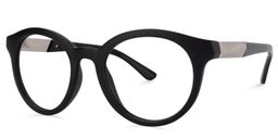 Clayborne Round Black Glasses2