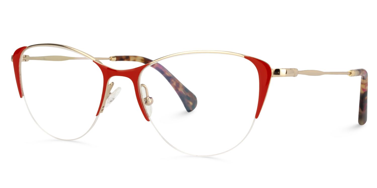 Cat Eye Red Glasses | Zeelool Glasses1