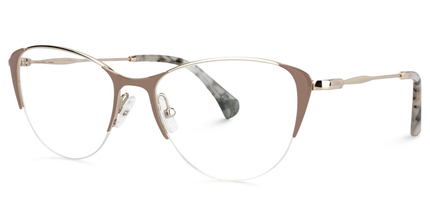 Cat Eye Dusty-Pink Glasses | Zeelool Glasses1