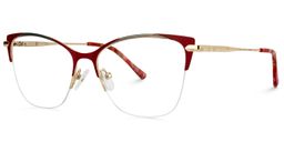 Clive Cat Eye Red Glasses1