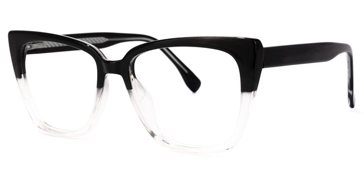 Baskin Square Black-Clear Glasses