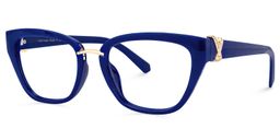 Conner Cateye Blue Glasses2