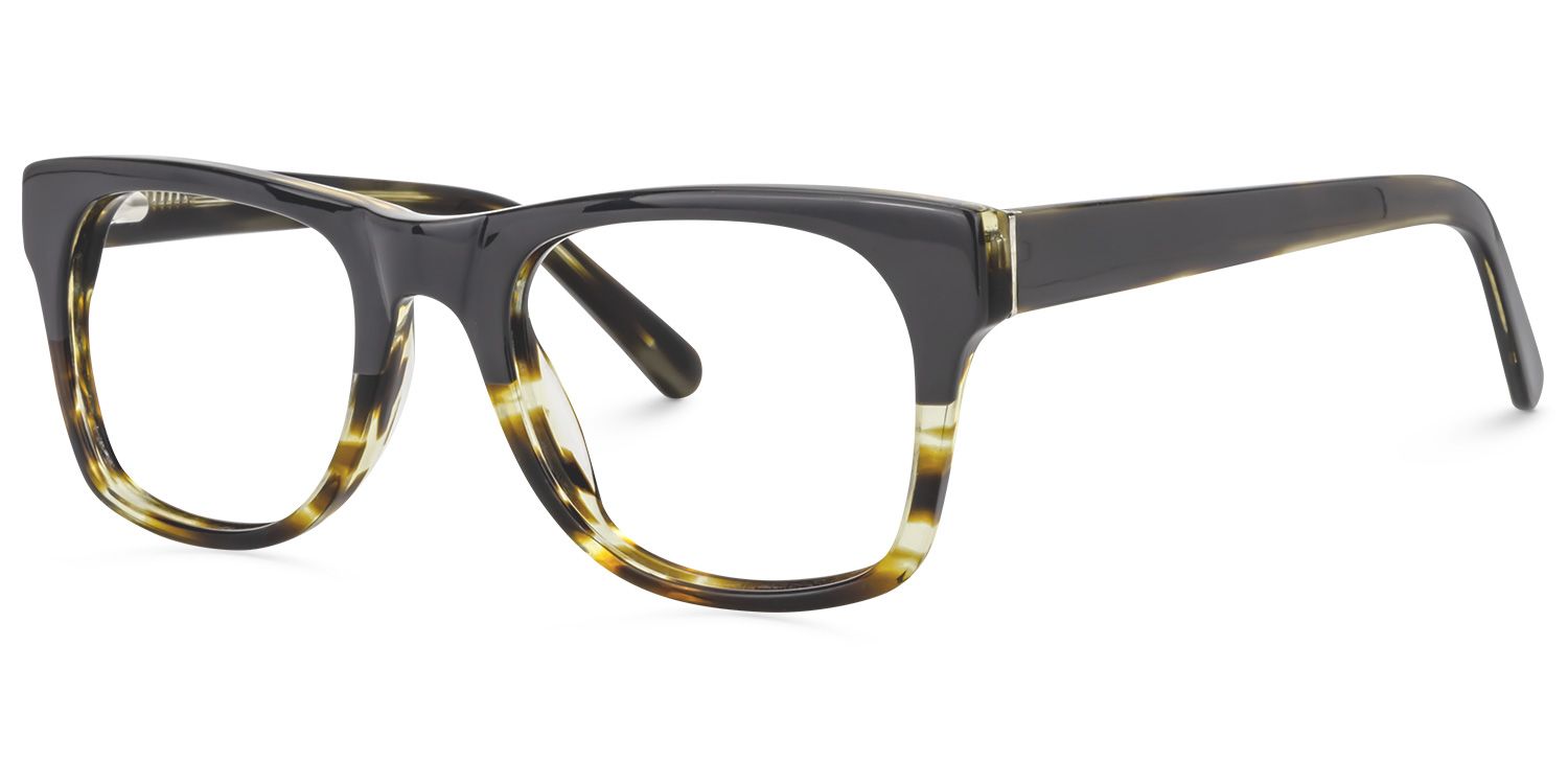 Rectangle Dark-Grey Glasses | Zeelool Glasses1