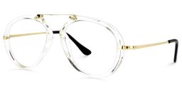 Darius Geometric Clear Glasses1