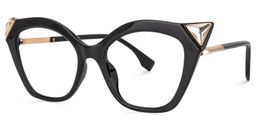 Decker Cat Eye Black Glasses1