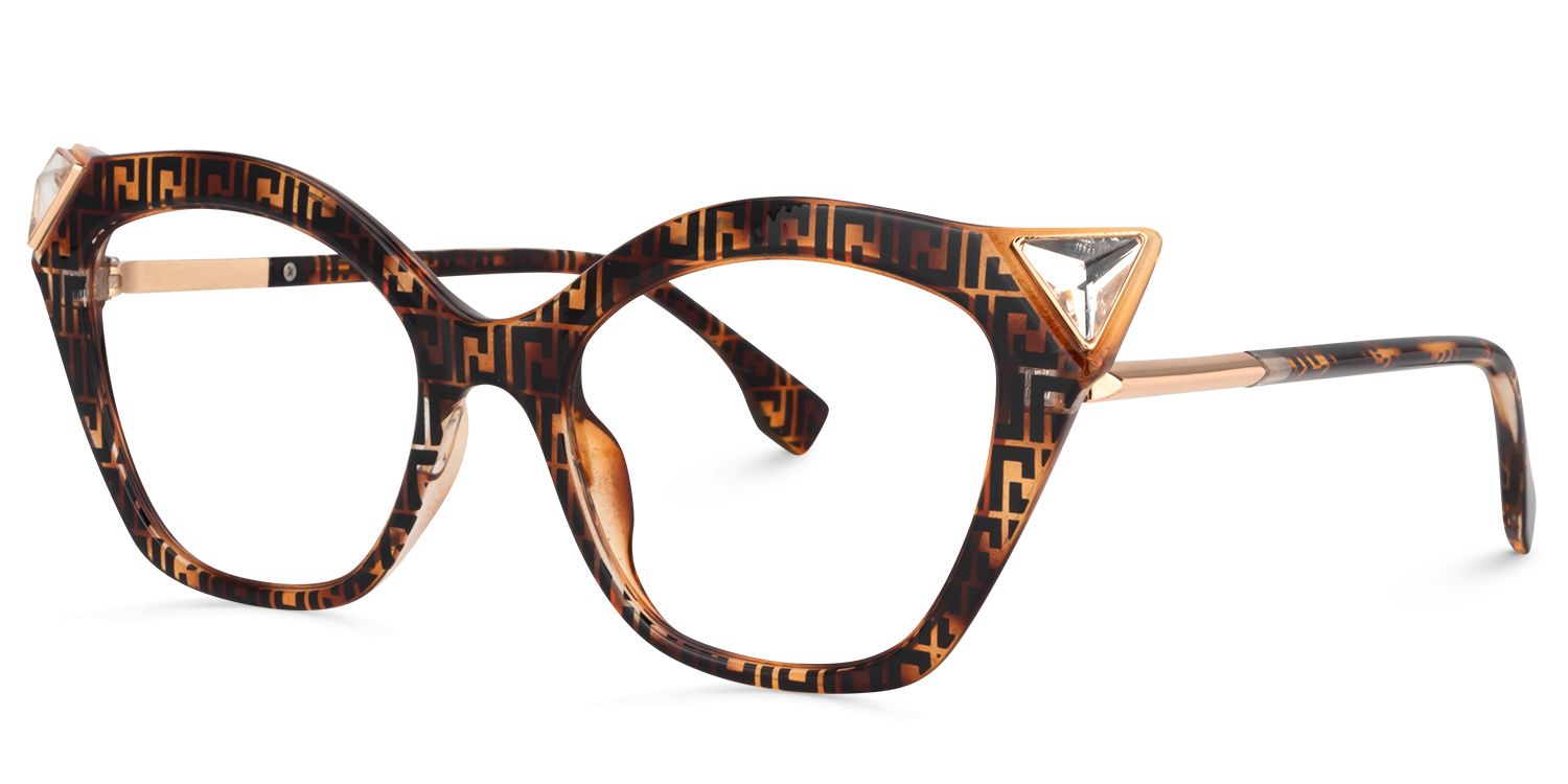 Cat Eye Brown Glasses | Zeelool Glasses1
