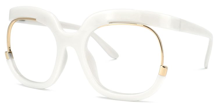 Darice Round White Glasses
