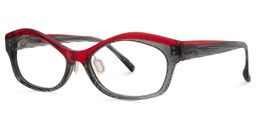 Domingo Cat Eye Red Glasses1