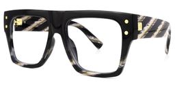 Hefner Square Stripe Glasses1