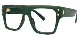 Hefner Square Green Glasses1