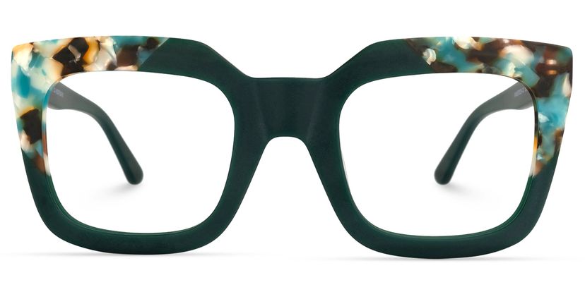 Carrasco Square Green Glasses
