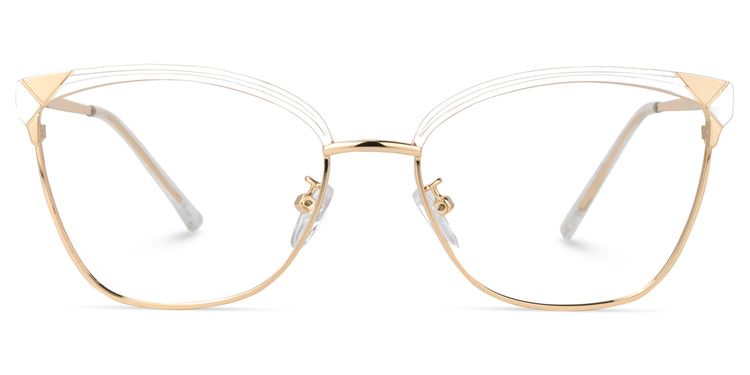 Exey Cateye White Glasses