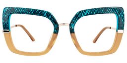 Natalin Square Brown Glasses0