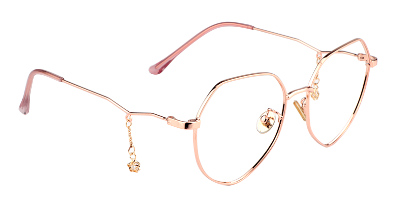 Geometric Pink Glasses | Zeelool Eyewear4