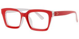 Ena Rectangle Red Reading Glasses2