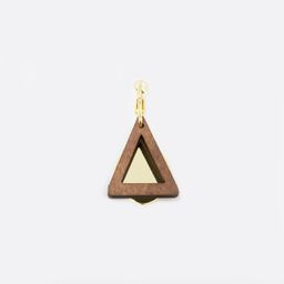 Vintage Triangle Wood Earrings 2