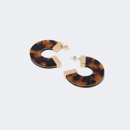 Stylish C Letter Shape Tortoise Earrings1