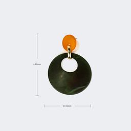 Vogue Round Dark-Green Earrings2