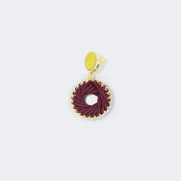Stylish Weave Dark-Red Earrings2