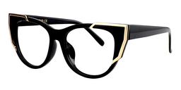 Evelyn Cateye Black Glasses2