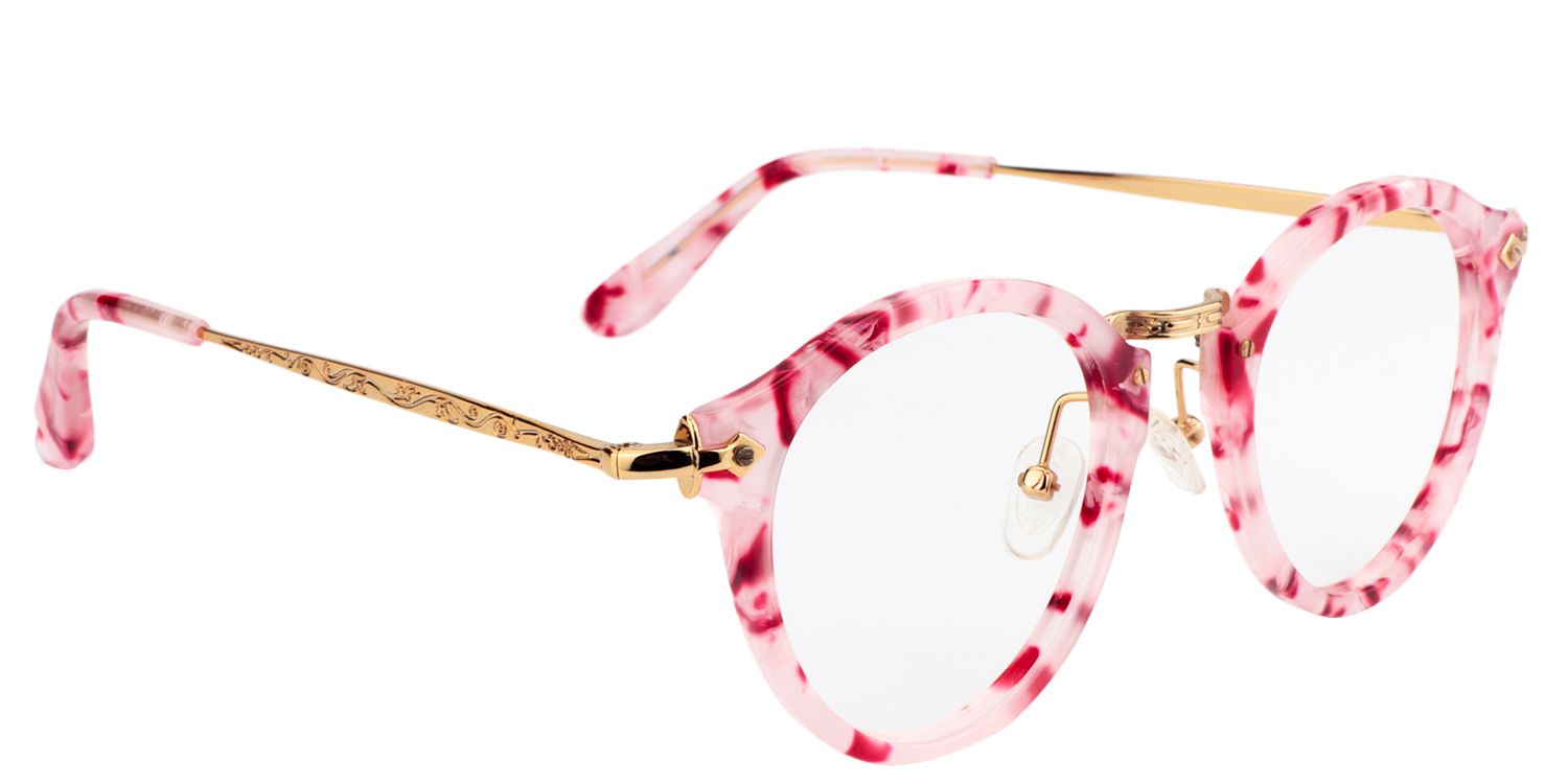 Round Pink Tortoise Glasses | Zeelool Glasses2