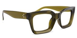 Nevaeh Square Dark-Green Glasses2