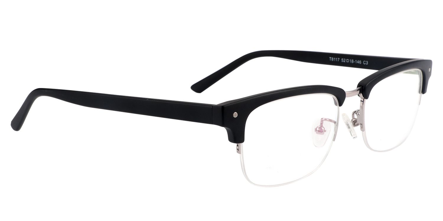 Rectangle Black Glasses | Zeelool Glasses4