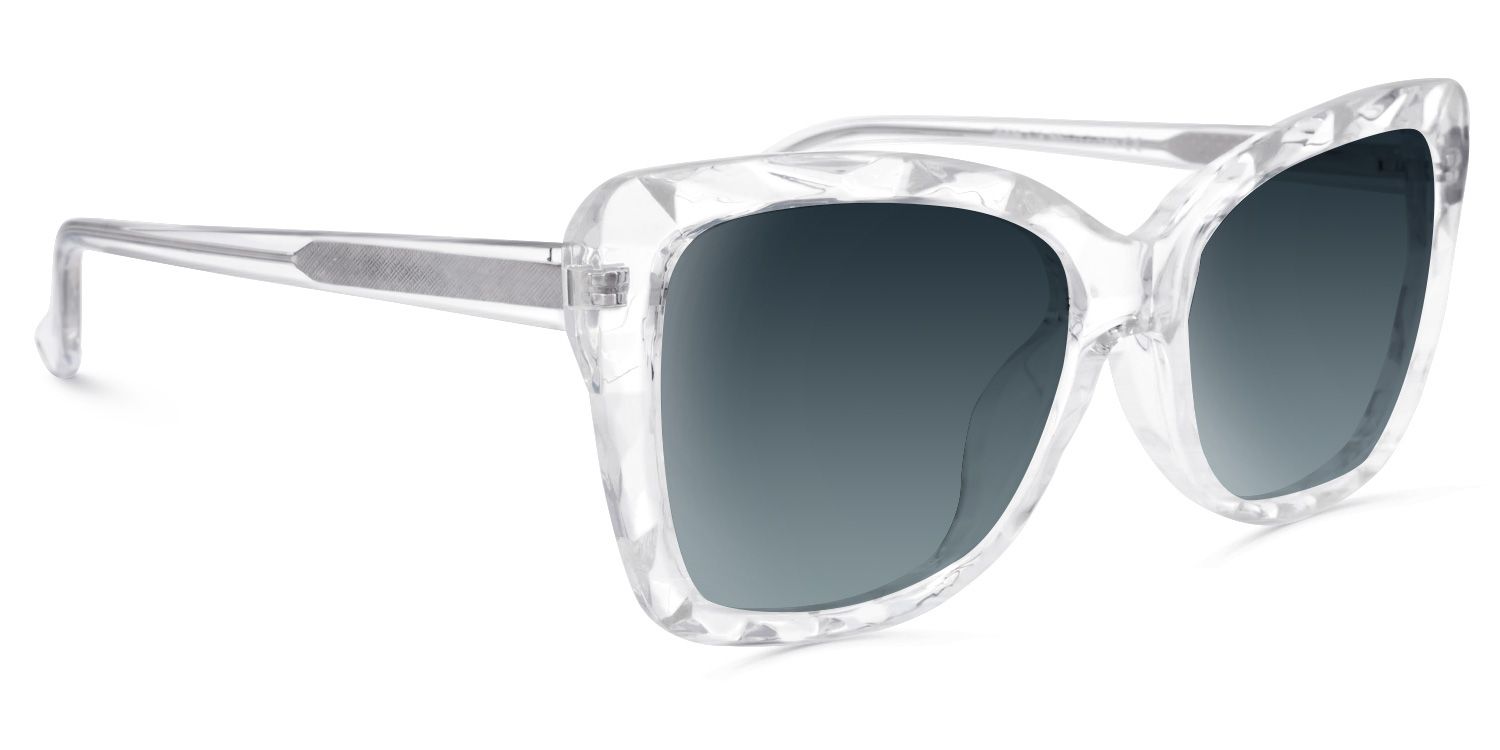 Edna Rectangle Clear Sunglasses for Women & Men | ZEELOOL CA2