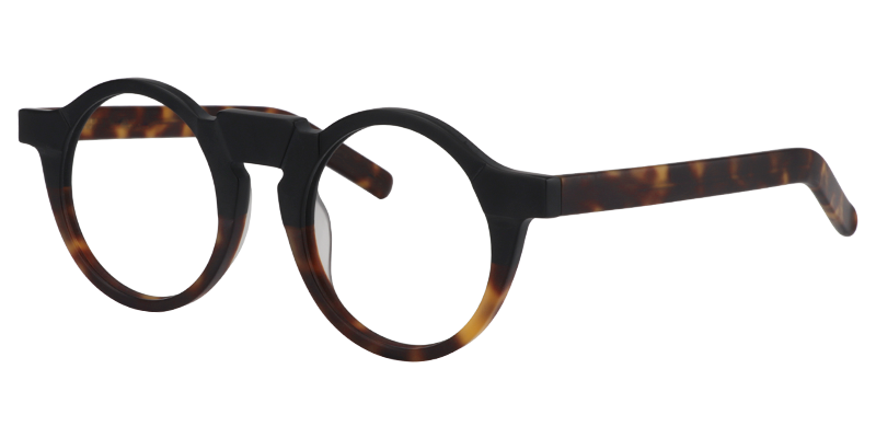 Round Tortoise-Gold Glasses | Zeelool Eyewear2