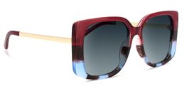Nancy Square Red Sunglasses2