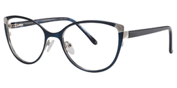 Darlene Round Dark Blue Glasses2