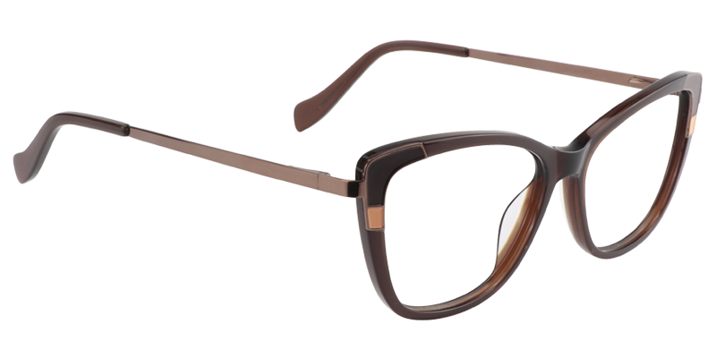 Rectangle Burnt Umber Glasses | Zeelool Prescription Glasses3