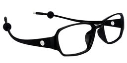 Bevis Rectangle Black Glasses3