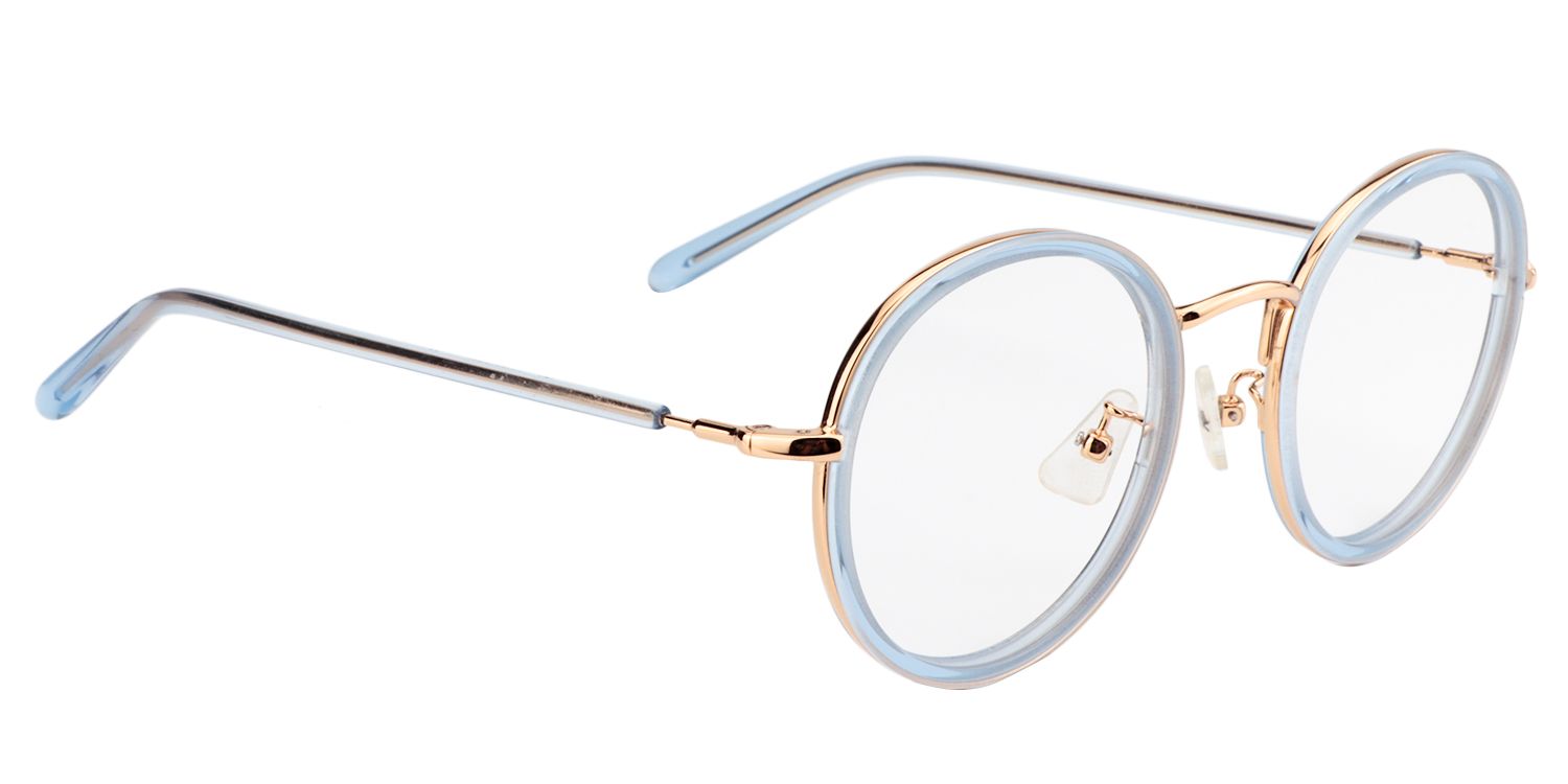 Round Blue Glasses | Zeelool Glasses2