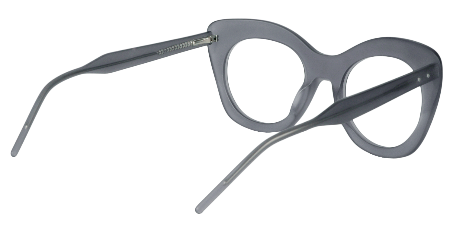 Cat-eye Gray Glasses | Zeelool Glasses5
