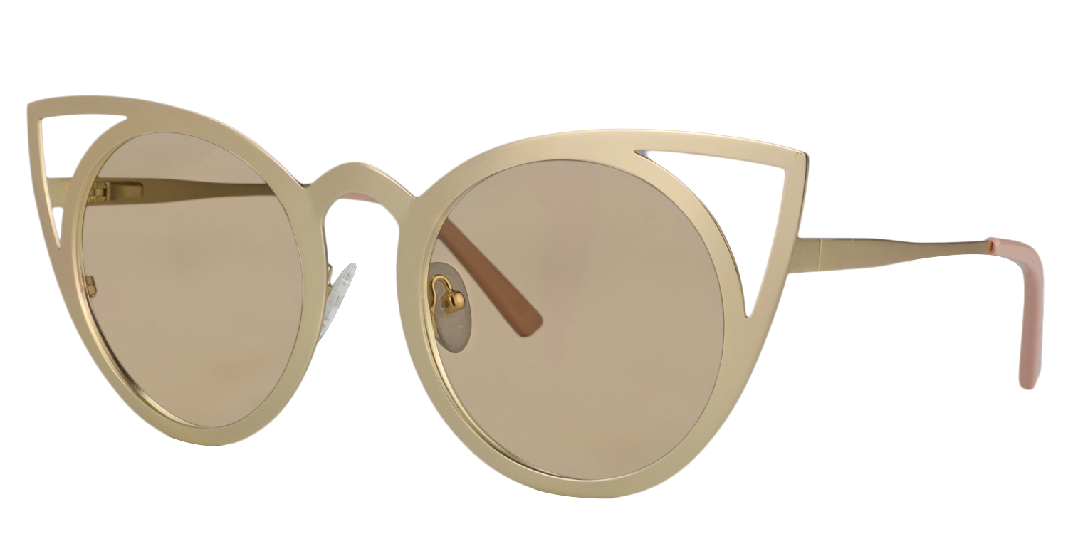 Cat-eye Gold Sunglasses | Zeelool Sunglasses2