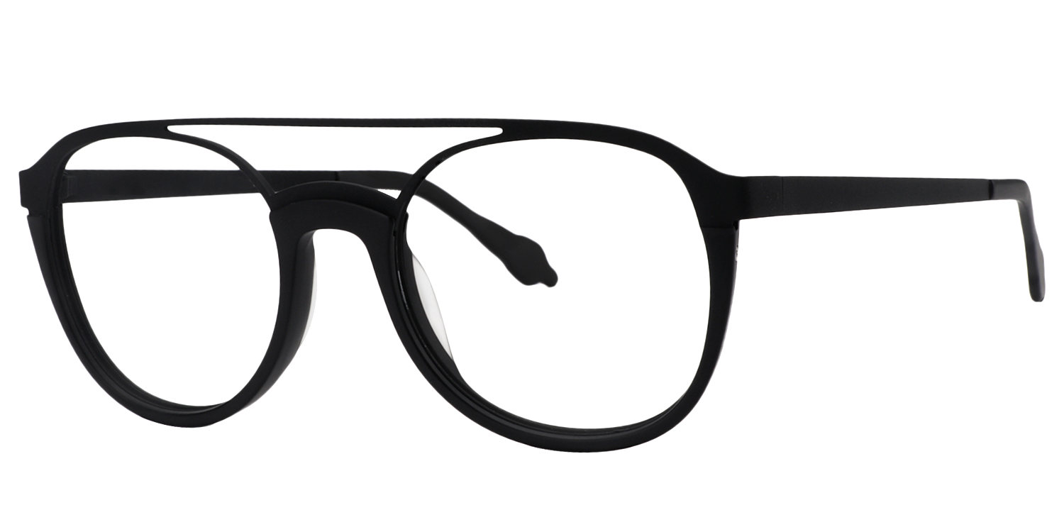 Aviator Black Glasses | Zeelool Glasses2