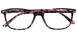 Teresa Rectangle Purple Floral Glasses 4