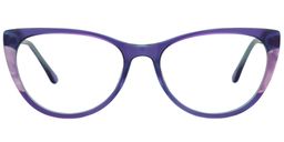 Thelma Cat Eye Purple Glasses0