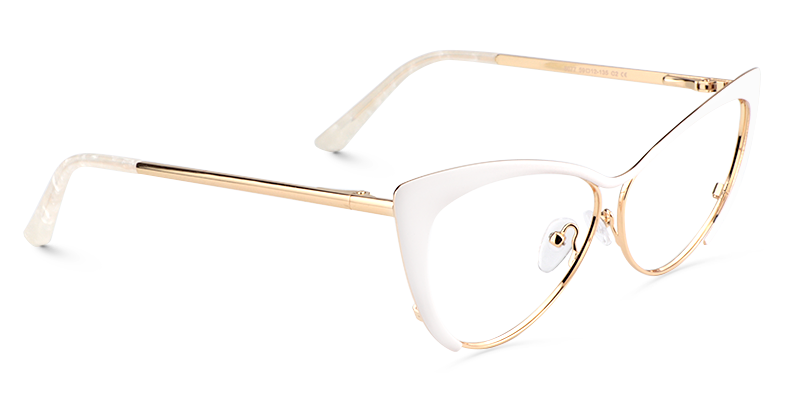 Cateye White Glasses | Zeelool Eyeglasses4