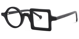 Paola Asymmetric Black Glasses3