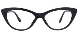Tina Cat Eye Black Glasses0