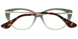 Zenobia Cat Eye Green Glasses4