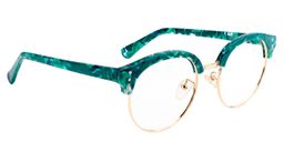Lillian Round Green Glasses2