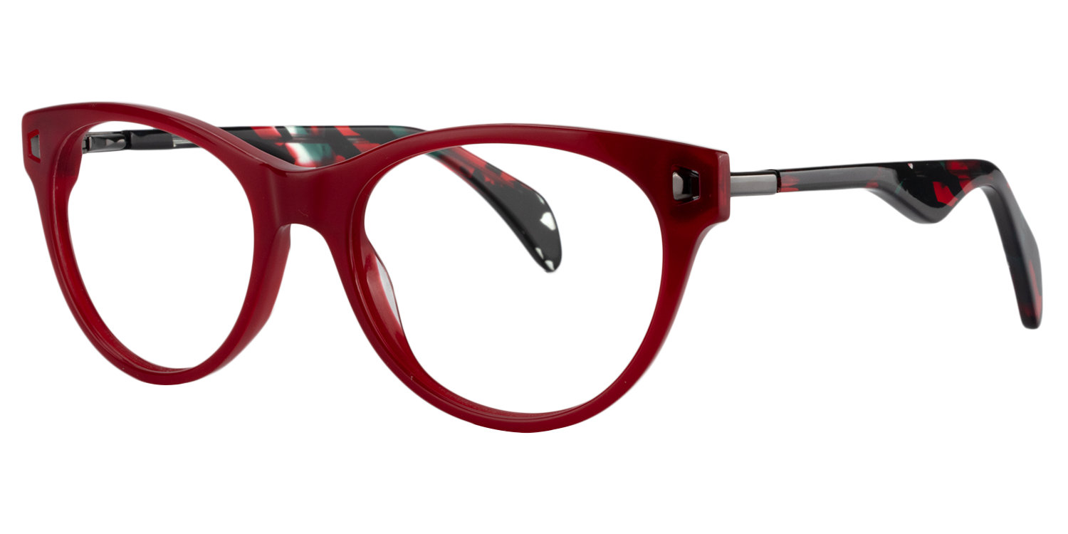 Oval Red Glasses | Zeelool Glasses3