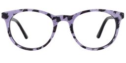 Valerie Round Purple Tortoise Glasses0