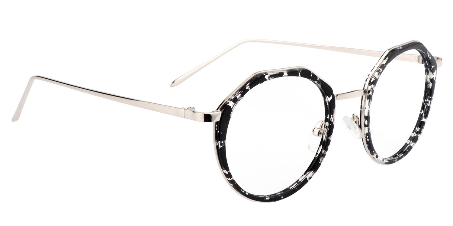 Round Black Clear Glasses | Zeelool Glasses3